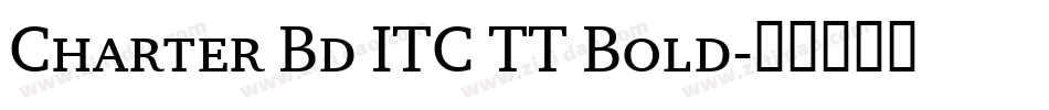 Charter Bd ITC TT Bold字体转换